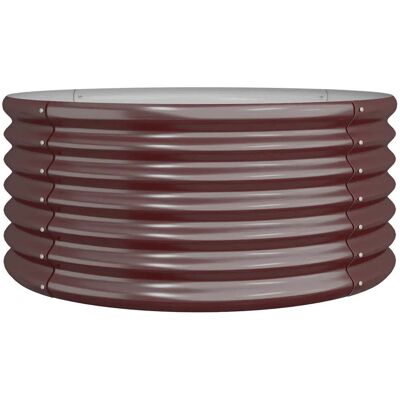 HELLOSHOP26 Juego De 2 Jardineras Redondas De Acero Galvanizado Gran Profundidad 80 X 80 X 36 Cm Acero Marrón 020046559 HELLOSHOP26 Juego De 2 Jardineras Redondas De Acero Galvanizado Gran Profundidad 80 X 80 X 36 Cm Acero Marrón 020046559