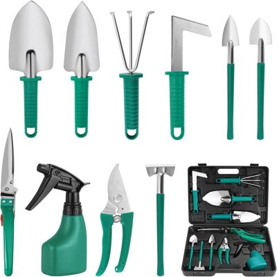 OEM Juego De 10 Herramientas De Jardinería De Acero Inoxidable Con Bolsa De Transporte, Para Plantar Y Mantener. OEM Juego De 10 Herramientas De Jardinería De Acero Inoxidable Con Bolsa De Transporte, Para Plantar Y Mantener.