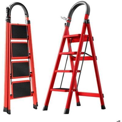 OEM Escabeau Seven Comfort - 4 Peldaños - Acero - 61×45×118cm(l-l-h) - Carga Máxima 150 Kg - Equipado Con Un Clip OEM Escabeau Seven Comfort - 4 Peldaños - Acero - 61×45×118cm(l-l-h) - Carga Máxima 150 Kg - Equipado Con Un Clip