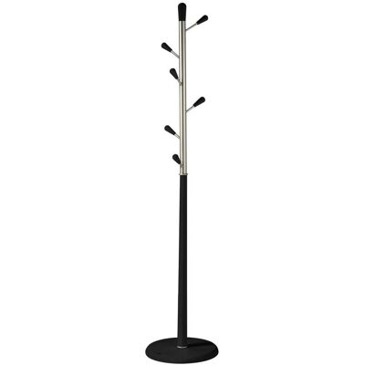 Herdasa - Perchero Moderno Mod. 413 Herrajes En Cromo Satinado Lacado Negro, 190 Cm(alto)37 Cm(ancho)37 Cm(largo) Herdasa - Perchero Moderno Mod. 413 Herrajes En Cromo Satinado Lacado Negro, 190 Cm(alto)37 Cm(ancho)37 Cm(largo)