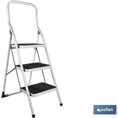 Escalera Doméstica Acero 3 Peldaños Altura 70 Cm , Escaleras Plegables Doméstica Con 2 O 3 Peldaños. El Ancho Del Peldaño Es De 26 Cm Y Altura Máxima Puede Ser De 46 O 70 Cm - Cofan Escalera Doméstica Acero 3 Peldaños Altura 70 Cm , Escaleras Plegables Doméstica Con 2 O 3 Peldaños. El Ancho Del Peldaño Es De 26 Cm Y Altura Máxima Puede Ser De 46 O 70 Cm - Cofan