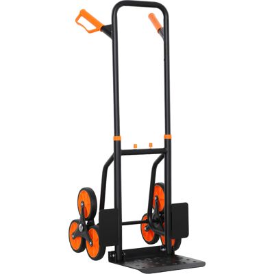 TREETALK Carro Plegable De 6 Ruedas Para Subir Escaleras, Capacidad De Carga De 120 Kg, De Acero, Para Mudanzas Y Jardinería, Color Naranja. TREETALK Carro Plegable De 6 Ruedas Para Subir Escaleras, Capacidad De Carga De 120 Kg, De Acero, Para Mudanzas Y Jardinería, Color Naranja.