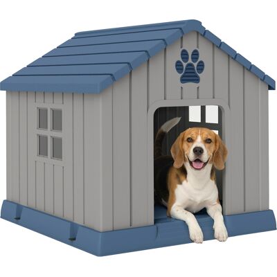 JHY DESIGN Cuccia Per Cani Da Esterno Con Aperture Di Ventilazione E Pavimento Rialzato, 85 X 79 X 82 Cm, Blu JHY DESIGN Cuccia Per Cani Da Esterno Con Aperture Di Ventilazione E Pavimento Rialzato, 85 X 79 X 82 Cm, Blu