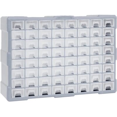 HELLOSHOP26 - 64-drawer - Gris - Organizador de almacenamiento HELLOSHOP26 - 64-drawer - Gris - Organizador de almacenamiento