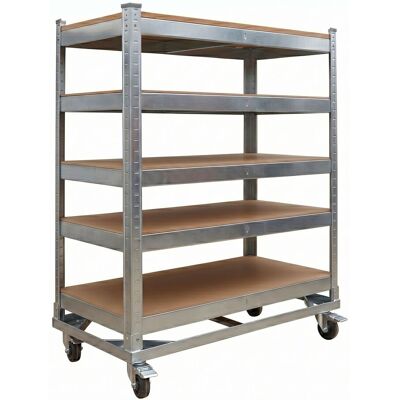 Carro De 5 Niveles Relaxdays, Ruedas Con Freno, Hasta 750 Kg, 110 X 90 X 45 Cm, Carro De Taller Móvil, Acero, Plateado Carro De 5 Niveles Relaxdays, Ruedas Con Freno, Hasta 750 Kg, 110 X 90 X 45 Cm, Carro De Taller Móvil, Acero, Plateado