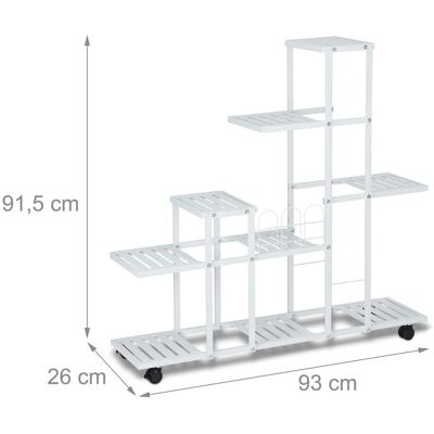 HELLOSHOP26 Estantería Para Plantas Modular Diseño Moderno 9 Espacios 80 X 30 X 160 Cm De Acero Blanco 130015109 HELLOSHOP26 Estantería Para Plantas Modular Diseño Moderno 9 Espacios 80 X 30 X 160 Cm De Acero Blanco 130015109