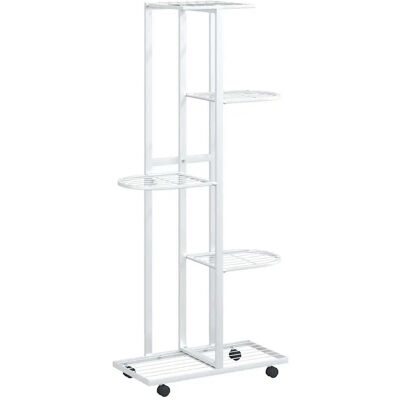HELLOSHOP26 Macetero Práctico De 5 Niveles Con Ruedas 44 X 23 X 100 Cm Estilo Moderno Fabricado En Hojalata 020047085 HELLOSHOP26 Macetero Práctico De 5 Niveles Con Ruedas 44 X 23 X 100 Cm Estilo Moderno Fabricado En Hojalata 020047085