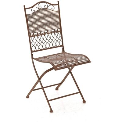 DÉCOSHOP26 Silla De Jardín De Hierro Forjado Marrón Envejecido Mdj10022 DÉCOSHOP26 Silla De Jardín De Hierro Forjado Marrón Envejecido Mdj10022