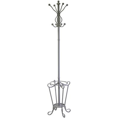 Vacchetti - Perchero de metal gris con paragüero redondo - 180 cm Vacchetti - Perchero de metal gris con paragüero redondo - 180 cm