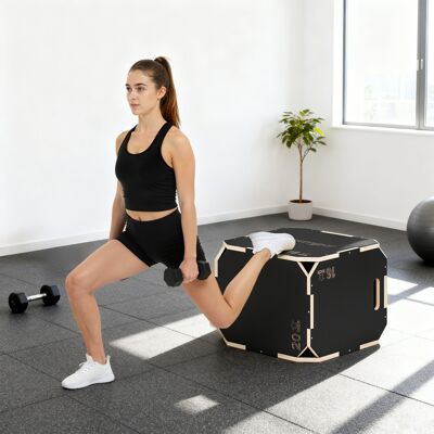 LIIYIELA Cajón Pliométrico De Madera 3 En 1 Con 3 Alturas Diferentes Asas Sin Esquinas Entrenamiento De Salto 51x48x41 Cm LIIYIELA Cajón Pliométrico De Madera 3 En 1 Con 3 Alturas Diferentes Asas Sin Esquinas Entrenamiento De Salto 51x48x41 Cm