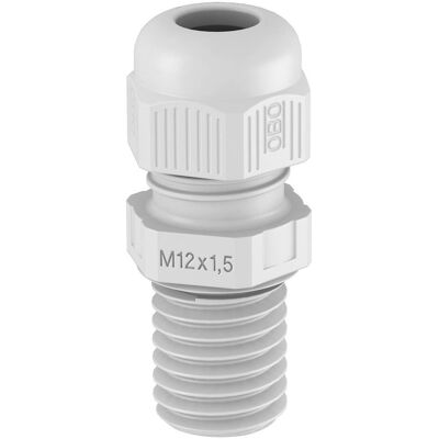 Obo Bettermann Racor De Cable Totalmente Métrico Largo M25 Poliamida Gris Claro Ral 7035, 2022949 Obo Bettermann Racor De Cable Totalmente Métrico Largo M25 Poliamida Gris Claro Ral 7035, 2022949