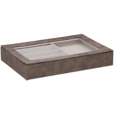 HELLOSHOP26 Joyero Moderno Almacenamiento Estructurado 5 X 30 X 21 Cm De Poliéster Crema 130012241 HELLOSHOP26 Joyero Moderno Almacenamiento Estructurado 5 X 30 X 21 Cm De Poliéster Crema 130012241