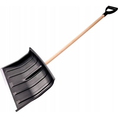 OEM Pala De Nieve Negra Con Mango De Madera OEM Pala De Nieve Negra Con Mango De Madera