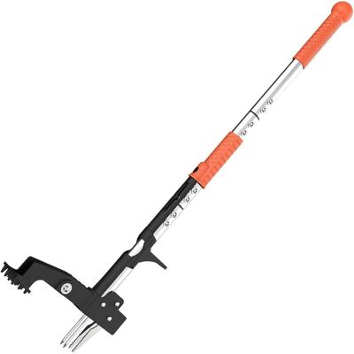 OEM Extractor De Malas Hierbas, Mango Ajustable De 74 A 99 Cm, 4 Púas De Acero Inoxidable, Herramienta De Jardinería Ergonómica, Para Césped Y Parterres. OEM Extractor De Malas Hierbas, Mango Ajustable De 74 A 99 Cm, 4 Púas De Acero Inoxidable, Herramienta De Jardinería Ergonómica, Para Césped Y Parterres.