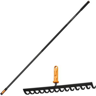 OEM Cabezal De Rastrillo De Metal Fiskars Oneclick De 14 Dientes + Mango De 161 Cm OEM Cabezal De Rastrillo De Metal Fiskars Oneclick De 14 Dientes + Mango De 161 Cm