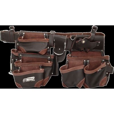 COCO Cinturón Porta Herramientas Awtools Aw30618bl Cuero 14 Bolsillos COCO Cinturón Porta Herramientas Awtools Aw30618bl Cuero 14 Bolsillos