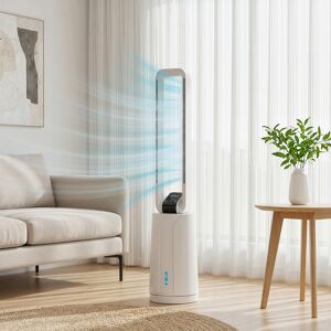 PZCC Enfriador De Aire Evaporativo Portátil 3 En 1, Humidificador Y Ventilador, 2 Paquetes Refrigerantes, Blanco PZCC Enfriador De Aire Evaporativo Portátil 3 En 1, Humidificador Y Ventilador, 2 Paquetes Refrigerantes, Blanco