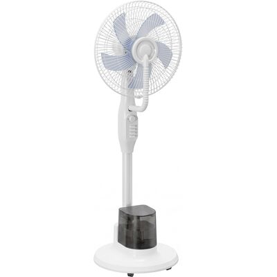 Homcom Ventilador Nebulizador, 90w, Ventilador Con Agua, Oscilación De 70°, 3 Velocidades, 5 Aspas, Depósito De Agua De 3,5l, 5 Ruedas, Blanco Homcom Ventilador Nebulizador, 90w, Ventilador Con Agua, Oscilación De 70°, 3 Velocidades, 5 Aspas, Depósito De Agua De 3,5l, 5 Ruedas, Blanco
