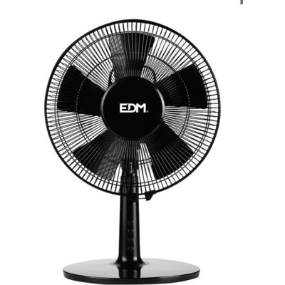 Ventilador EDM 33502 Negro - Aspas de 30cm - 3 Velocidades - Oscilante Ventilador EDM 33502 Negro - Aspas de 30cm - 3 Velocidades - Oscilante