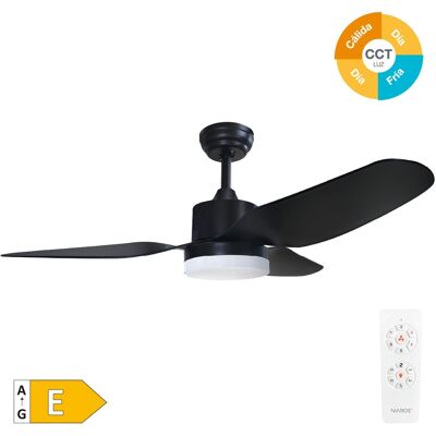 Ventilador de Techo Bumera con Luz - Ø117cm, Negro Ventilador de Techo Bumera con Luz - Ø117cm, Negro