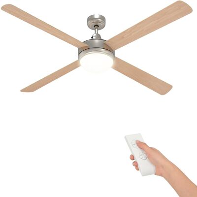 Ventilador De Techo Con Luz Y Control Remoto Ø 130 Cm Sonoma Vidaxl Ventilador De Techo Con Luz Y Control Remoto Ø 130 Cm Sonoma Vidaxl