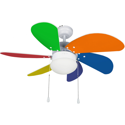 F-BRIGHT Ventilador De Techo Con Luz, Motor Ac 45w Y Control Remoto Aspas Colores F-BRIGHT Ventilador De Techo Con Luz, Motor Ac 45w Y Control Remoto Aspas Colores