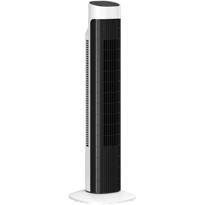 Homcom Ventilador De Torre Silencioso Con Control Remoto, 3 Velocidades, 3 Modos, Temporizador 7,5h, Oscilación 70°, Pantalla Led, Blanco Y Negro Homcom Ventilador De Torre Silencioso Con Control Remoto, 3 Velocidades, 3 Modos, Temporizador 7,5h, Oscilación 70°, Pantalla Led, Blanco Y Negro
