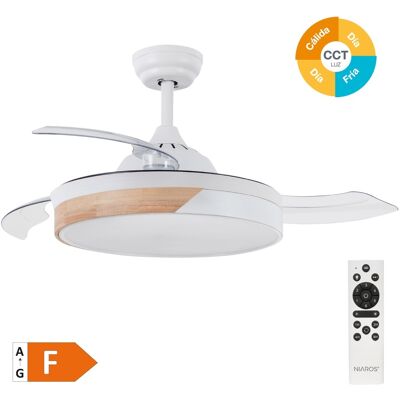 Ventilador de Techo Likasi con Luz, Mando a Distancia, Aspas Retráctiles - Ventilador de Techo Ventilador de Techo Likasi con Luz, Mando a Distancia, Aspas Retráctiles - Ventilador de Techo