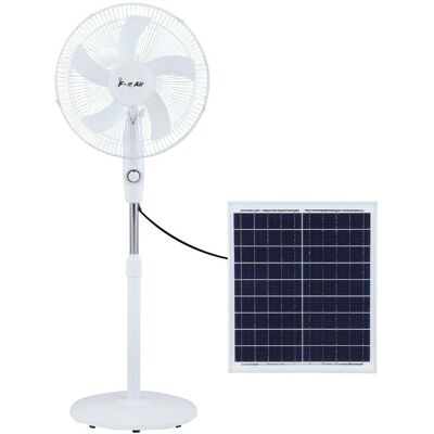 F-BRIGHT Ventilador De Pie Solar Motor Ac 15w Con Cargador Eléctrico 2a, 3 Velocidades Y Oscilante F-BRIGHT Ventilador De Pie Solar Motor Ac 15w Con Cargador Eléctrico 2a, 3 Velocidades Y Oscilante