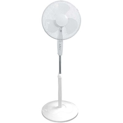 F-BRIGHT Ventilador De Pie 50w Oscilante Blanco 3 Velocidades Y Altura Ajustable, Base Redonda F-BRIGHT Ventilador De Pie 50w Oscilante Blanco 3 Velocidades Y Altura Ajustable, Base Redonda