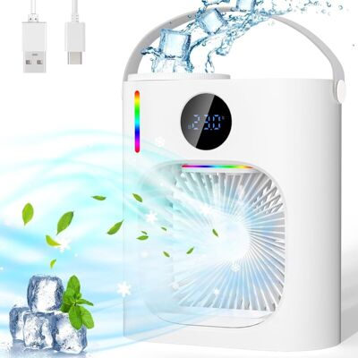OEM Aire Acondicionado Portátil, Silencioso, De 900 Ml, Enfriador De Aire 4 En 1, Mini Ventilador De Aire Acondicionado Usb, 3 Velocidades, 2 Modos De Niebla, Mini Aire Acondicionado Para Dormitorio (b) OEM Aire Acondicionado Portátil, Silencioso, De 900 Ml, Enfriador De Aire 4 En 1, Mini Ventilador De Aire Acondicionado Usb, 3 Velocidades, 2 Modos De Niebla, Mini Aire Acondicionado Para Dormitorio (b)