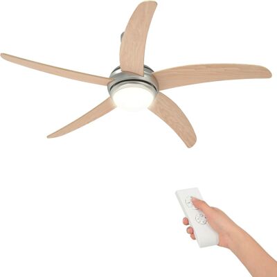 Ventilador De Techo Con Luz Y Control Remoto Ø 130 Cm Sonoma Vidaxl Ventilador De Techo Con Luz Y Control Remoto Ø 130 Cm Sonoma Vidaxl