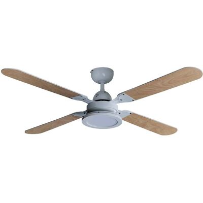 Lindby - Tedric - Blanco metal - Ventilador de techo con lámpara Lindby - Tedric - Blanco metal - Ventilador de techo con lámpara