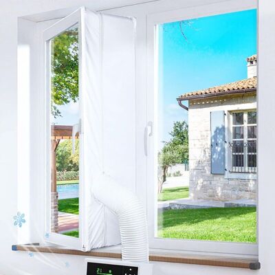 FOCTRO Kit De Sellado Para Aire Acondicionado, Burlete Para Ventana De 400 Cm, Compatible Con Todos Los Aires Acondicionados Y Secadoras Portátiles, Fácil Instalación. FOCTRO Kit De Sellado Para Aire Acondicionado, Burlete Para Ventana De 400 Cm, Compatible Con Todos Los Aires Acondicionados Y Secadoras Portátiles, Fácil Instalación.