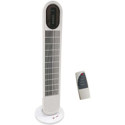 F-BRIGHT Ventilador De Torre Con Mando – 3 Velocidades, Oscilante, Panel Digital Y Temporizador 10h F-BRIGHT Ventilador De Torre Con Mando – 3 Velocidades, Oscilante, Panel Digital Y Temporizador 10h