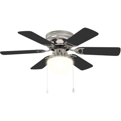 Ventilador De Techo Con Luz Ø 82 Cm Negro Vidaxl Ventilador De Techo Con Luz Ø 82 Cm Negro Vidaxl