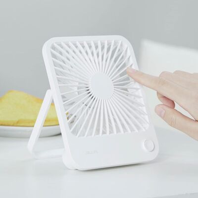 JUSCH Ventilador Portátil Con Batería Externa De 4800 Mah, 46 Horas De Duración, 3 Velocidades, Color Blanco JUSCH Ventilador Portátil Con Batería Externa De 4800 Mah, 46 Horas De Duración, 3 Velocidades, Color Blanco