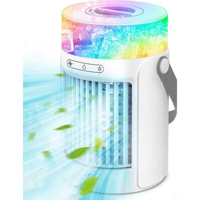OEM Ventilador De Aire Acondicionado Portátil, Enfriador De Aire De 3 Velocidades, Humidificador De 7 Colores (pantalla Táctil, Depósito Grande). OEM Ventilador De Aire Acondicionado Portátil, Enfriador De Aire De 3 Velocidades, Humidificador De 7 Colores (pantalla Táctil, Depósito Grande).