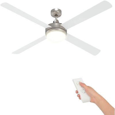 Ventilador De Techo Con Luz Y Control Remoto Ø 130 Cm Blanco Vidaxl Ventilador De Techo Con Luz Y Control Remoto Ø 130 Cm Blanco Vidaxl