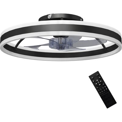 Homcom Ventilador De Techo Con Luz Led Motor Dc Reversible Lámpara Ventilador Techo Con Mando A Distancia 6 Velocidades 3 Colores Temporizador Negro Homcom Ventilador De Techo Con Luz Led Motor Dc Reversible Lámpara Ventilador Techo Con Mando A Distancia 6 Velocidades 3 Colores Temporizador Negro