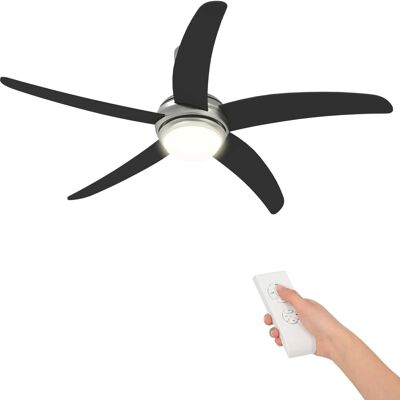 Ventilador De Techo Con Luz Y Control Remoto Ø 130 Cm Negro Vidaxl Ventilador De Techo Con Luz Y Control Remoto Ø 130 Cm Negro Vidaxl