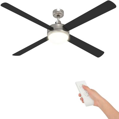 Ventilador De Techo Con Luz Y Control Remoto Ø 130 Cm Negro Vidaxl Ventilador De Techo Con Luz Y Control Remoto Ø 130 Cm Negro Vidaxl