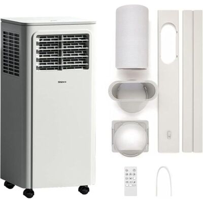 Shinco 7000BTU - Aire Acondicionado Portátil - 3 en 1 (Aire Acondicionado, Deshumidificador, Ventilador) Shinco 7000BTU - Aire Acondicionado Portátil - 3 en 1 (Aire Acondicionado, Deshumidificador, Ventilador)