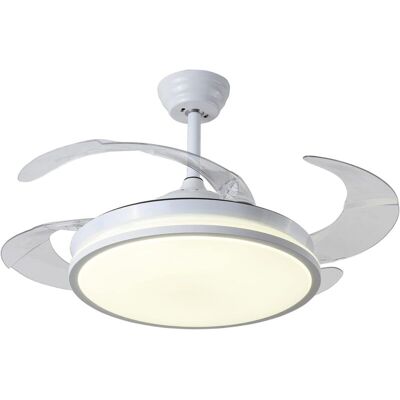 BEL AIR HOME Ventilador Dc Dune Blanco, 4 Aspas Retráctiles, 72w Led 300040006000k, Al.35xd.108/50cm BEL AIR HOME Ventilador Dc Dune Blanco, 4 Aspas Retráctiles, 72w Led 300040006000k, Al.35xd.108/50cm