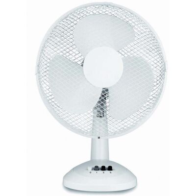 ELECTROBILSA Ventilador Sobremesa, 45 W, Ø40 Cm, 3 Velocidades, Blanco ELECTROBILSA Ventilador Sobremesa, 45 W, Ø40 Cm, 3 Velocidades, Blanco