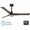 FABRILAMP Ventilador de Techo dc Coro 22W Negro 3 Aspas Roble Haya