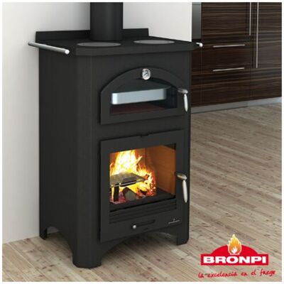 Bricosol Estufa Cocina De Leña Con Horno Bronpi Modelo Monza Bricosol Estufa Cocina De Leña Con Horno Bronpi Modelo Monza