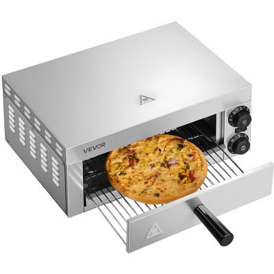Horno De Pizza Electrico Vevor Para Encimeras, 12 Pulgadas, 1500 W, Con Control De Temperatura Y Temporizador De 0 A 120 Minutos, Tecnología De Horneado Uniforme Y Bandeja Recogemigas De Fácil Horno De Pizza Electrico Vevor Para Encimeras, 12 Pulgadas, 1500 W, Con Control De Temperatura Y Temporizador De 0 A 120 Minutos, Tecnología De Horneado Uniforme Y Bandeja Recogemigas De Fácil