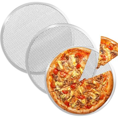 OEM Juego De 3 Bandejas De Aluminio Antiadherentes Para Pizza, Ø27,9 Cm, Para Una Cocción Uniforme En Un Horno Doméstico. OEM Juego De 3 Bandejas De Aluminio Antiadherentes Para Pizza, Ø27,9 Cm, Para Una Cocción Uniforme En Un Horno Doméstico.