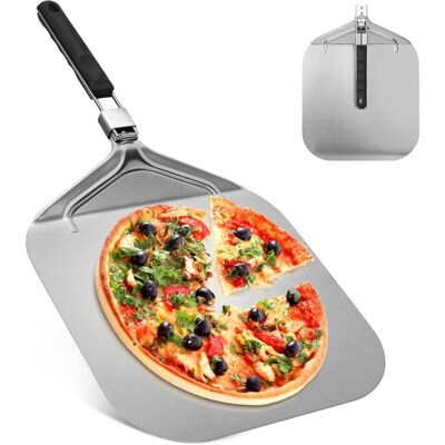 OEM Pala Para Pizza Perforada Profesional De 32 X 32 Cm, Gran Superficie, Con Mango Plegable Para Horno Y Barbacoa Para Hornear Pizzas Y Pan, Longitud Total 63,5 Cm. OEM Pala Para Pizza Perforada Profesional De 32 X 32 Cm, Gran Superficie, Con Mango Plegable Para Horno Y Barbacoa Para Hornear Pizzas Y Pan, Longitud Total 63,5 Cm.